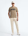 Flying Machine Mid Rise Slash Slim Tapered Fit Chinos
