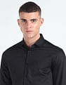 Flying Machine Patterned Jacquard Cotton Shirt