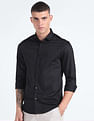 Flying Machine Patterned Jacquard Cotton Shirt