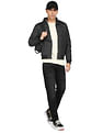 Flying Machine High Neck Solid Quilted Jacket