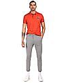 U.S. Polo Assn. Denim Co. Men Orange Solid Polo T-Shirt