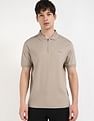 Calvin Klein Jeans Solid Regular-Fit Cotton Polo T-Shirt