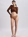 Calvin Klein Underwear Womens Brown Solid Panties
