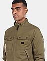 Flying Machine Stand Collar Solid Jacket