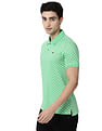 AD by Arvind Geometric Print Cotton Polo Shirt
