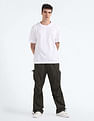 Flying Machine Mid Rise Loose Fit Cargo Pants
