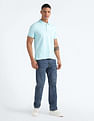 Flying Machine Pure Cotton Solid Polo Shirt