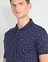 Arrow Sports Tropical Print Mercerized Polo Shirt