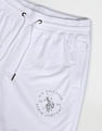U.S. Polo Assn. Denim Co. Men White Mid Rise Logo Print Solid Track Pants