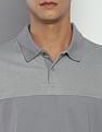 Calvin Klein Colour Block Mix Media Polo Shirt