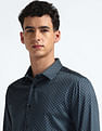 Flying Machine Geometric Print Cotton Shirt