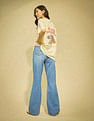 Flying Machine Women Ultra High Rise Flared Stretchable Jeans