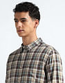 Flying Machine Plaid Check Cotton Shirt