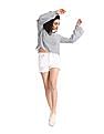 Aeropostale White Distressed Cheeky Denim Shorts