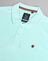 AD by Arvind Cotton Solid Polo Shirt