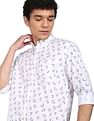 Flying Machine Floral Print Cotton Shirt