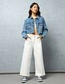 Flying Machine Women High Rise Wide Leg Jeans