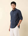 U.S. Polo Assn. Grid Tattersall Checked Tailored Fit Shirt