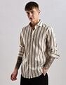 Calvin Klein Jeans Vertical Stripes Slim Fit Plain Woven Shirt