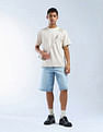 Flying Machine Textured Relaxed Fit Essentials T-Shirt