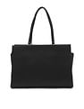 Tommy Hilfiger Solid Black Polyester Tote Bag