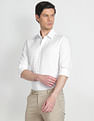 Arrow Newyork Self Design Slim Fit Shirt