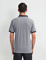 Arrow Sports Patterned Collar Heathered Polo Shirt