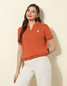 U.S. Polo Assn. Women Relaxed Fit Solid Polo Shirt