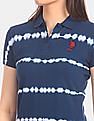 U.S. Polo Assn. Women Tie And Dye Pique Polo Shirt