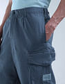 Flying Machine Cobain Loose Fit Solid Cargos