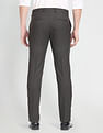 Arrow Hudson Regular Fit Micro Check Formal Trousers