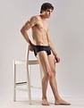Calvin Klein Underwear Mid Rise Solid Blue Briefs