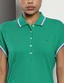 Tommy Hilfiger Striped Cap Sleeve Polo Shirt