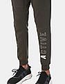 Flying Machine Elasticized Waist Cotton Print Joggers