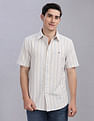Tommy Hilfiger Striped Regular Fit Plain Woven Shirt