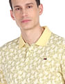 AD by Arvind Cotton Tropical Print Polo Shirt