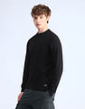 Flying Machine Solid Crew Neck Sweatshirt