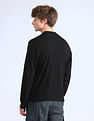 Flying Machine Solid Crew Neck Sweatshirt