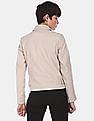 U.S. Polo Assn. Women Asymmetric Zipper Solid Biker Jacket