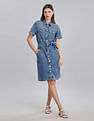 Tommy Hilfiger Cotton Spread Collar Denim Dress