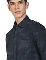 Flying Machine Twill Weave Camouflage Print Shirt