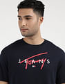 Tommy Hilfiger Graphic Signature Print Twist T-Shirt