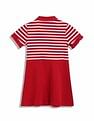 Tommy Hilfiger Kids Girls Striped Slim-Fit Cotton Dress