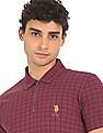 U.S. Polo Assn. Checked Cotton Pique Polo Shirt