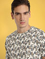 Flying Machine All Over Typographic Print T-Shirt
