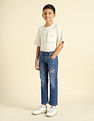 U.S. Polo Assn. Kids Boys Relaxed Fit Lightly Distressed Jeans