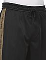 Calvin Klein Jeans Men Black Mid Rise Brand Tape Track Pants