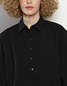 Calvin Klein Tie Up Back Seersucker Shirt