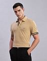 Tommy Hilfiger Mens Beige Solid Polo Shirt
