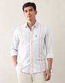 Arrow Sport Vertical Striped Oxford Shirt